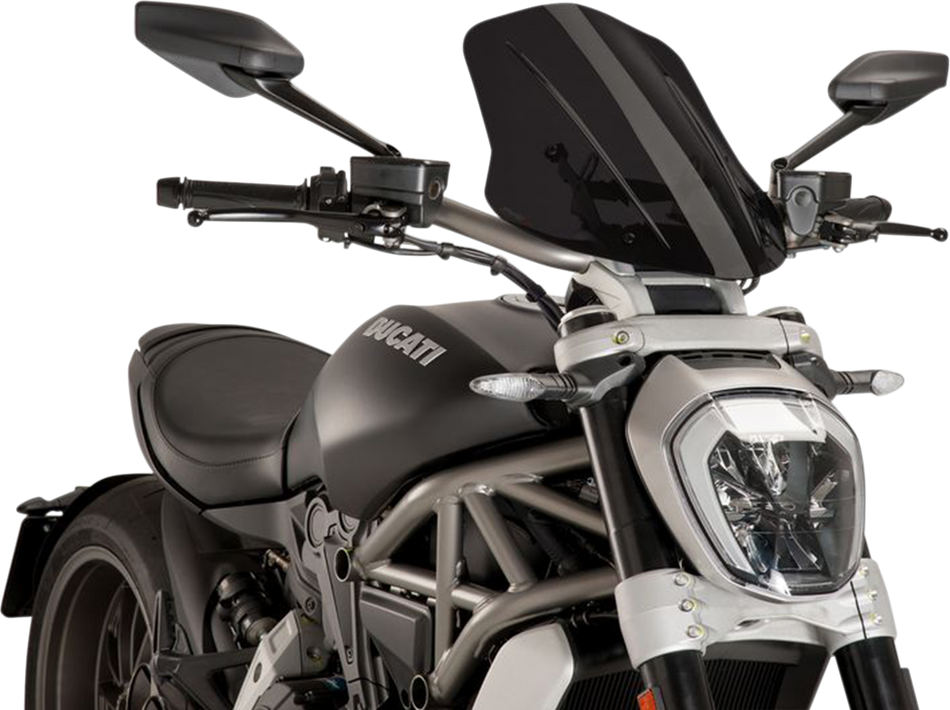 PUIG HI-TECH PARTS New Generation Windscreen - Dark Smoke - Diavel 8922F