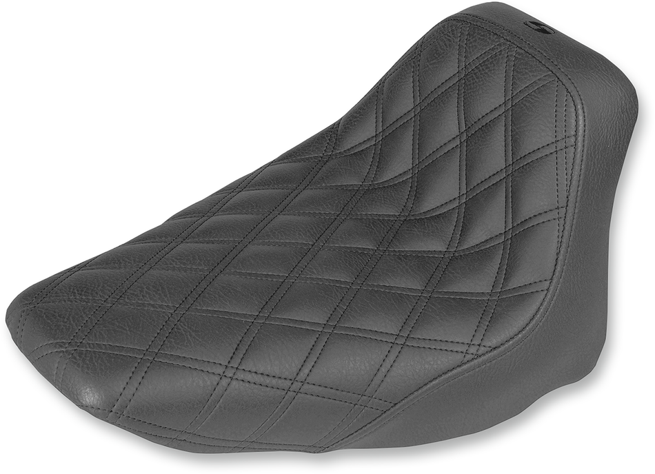 SADDLEMEN Renegade Solo Seat - Lattice Stitched - Black - FLST 806-15-002LS