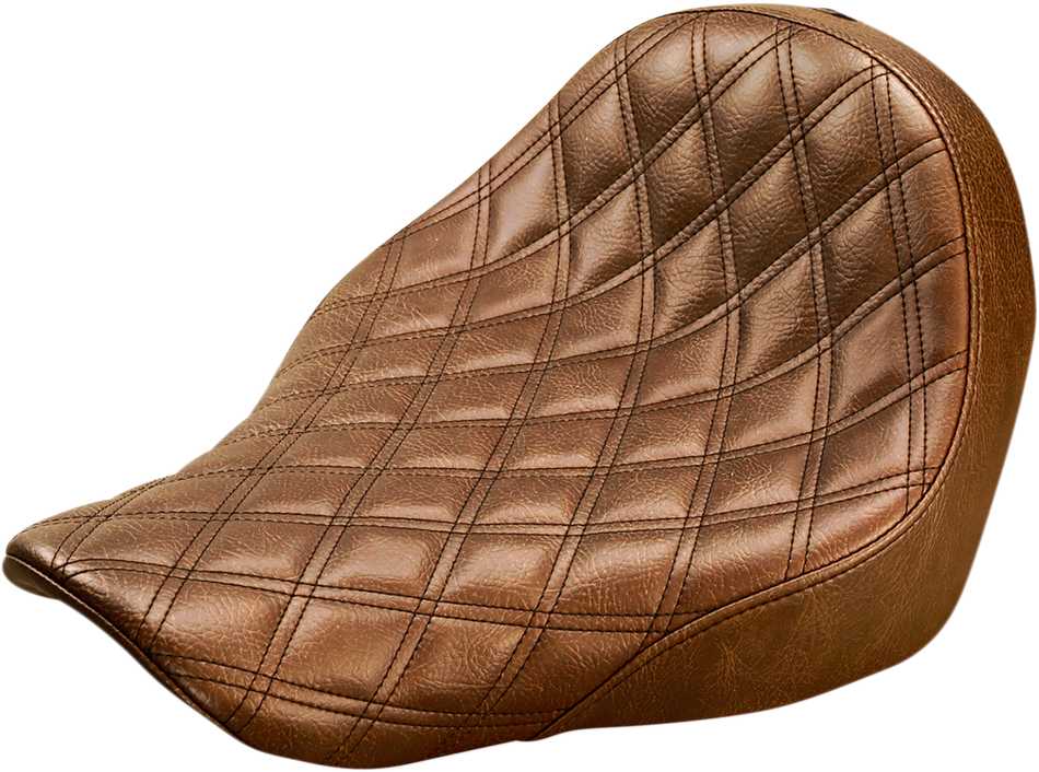 SADDLEMEN Renegade Solo Seat - Lattice Stitched - Brown 818-29-002BLS