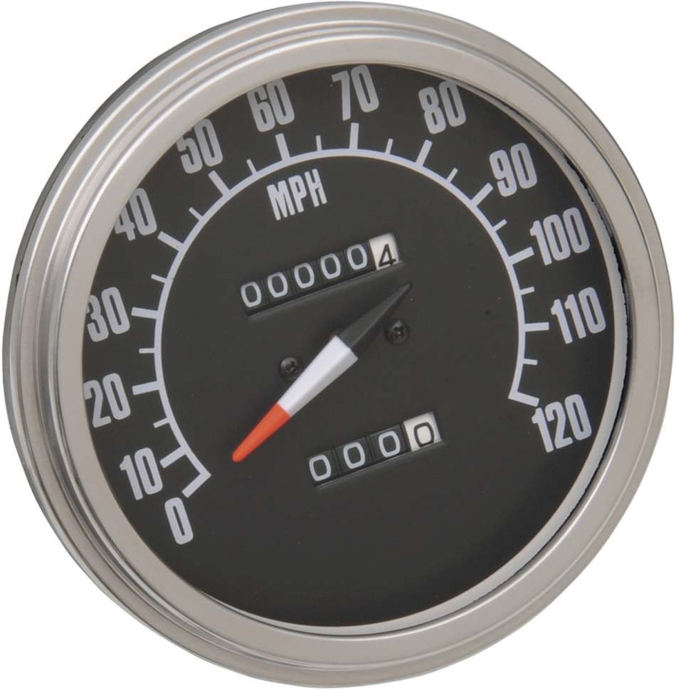 DRAG SPECIALTIES FL-Style 2240:60 Speedometer - '68-'84 Face NO RESET KNOB 72407M