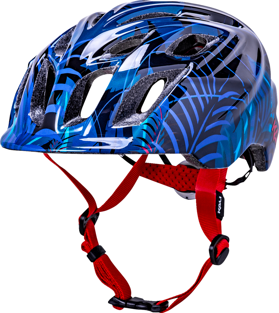 KALI Child Chakra Lighted Helmet - Jungle - Gloss Blue - XS 0221022224