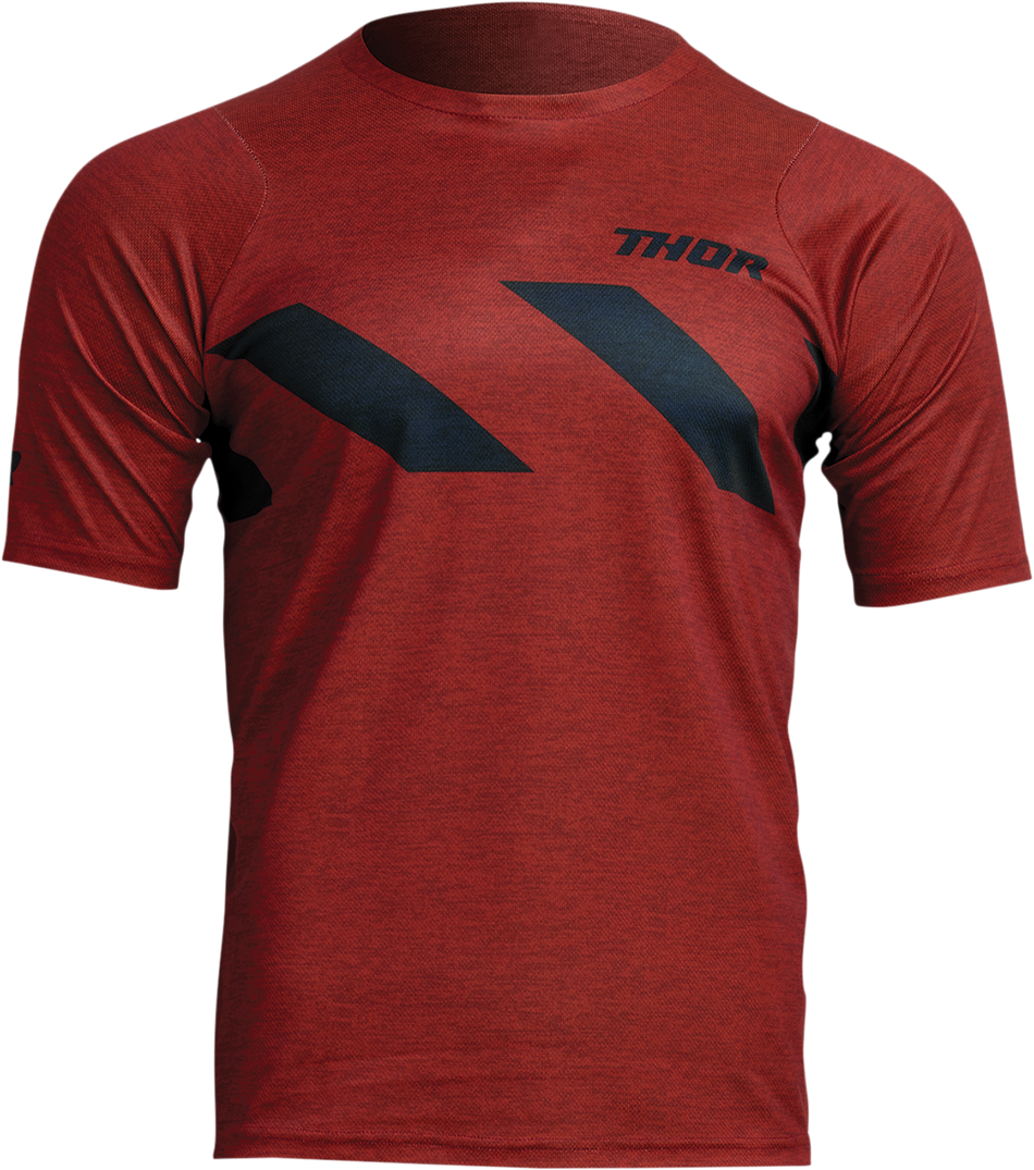 THOR Assist Hazard Jersey - Short-Sleeve - Heather Red/Black - XS 5020-0001