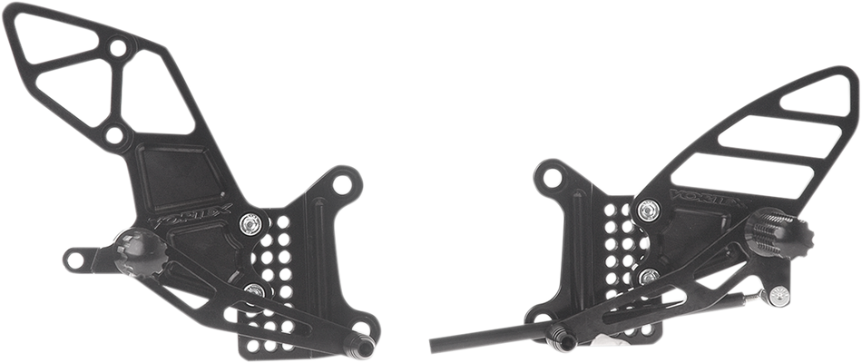 VORTEX Rearset - Black - ZX6RR RS406K