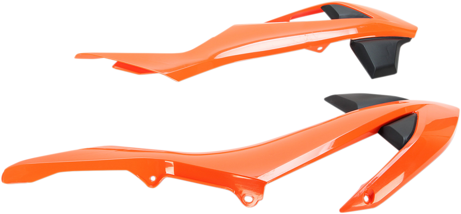 UFO Radiator Shrouds - Orange/Black KT04073-999