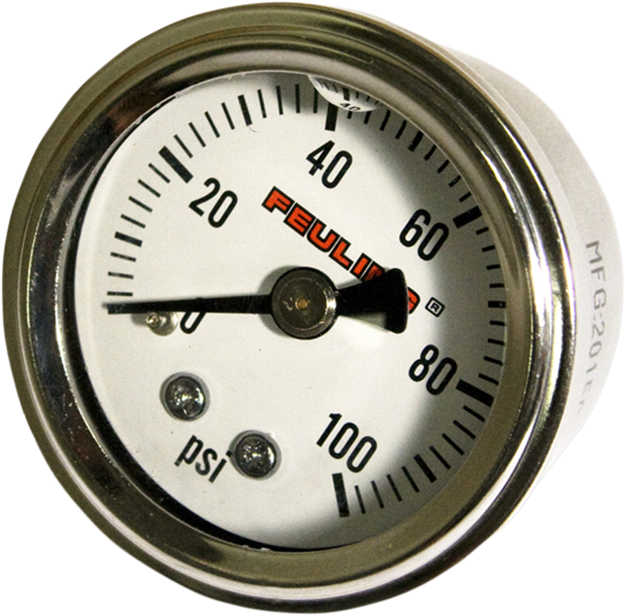 FEULING OIL PUMP CORP. Oil Pressure Gauge - 1.5" Dial - Back Port - White Face 9042