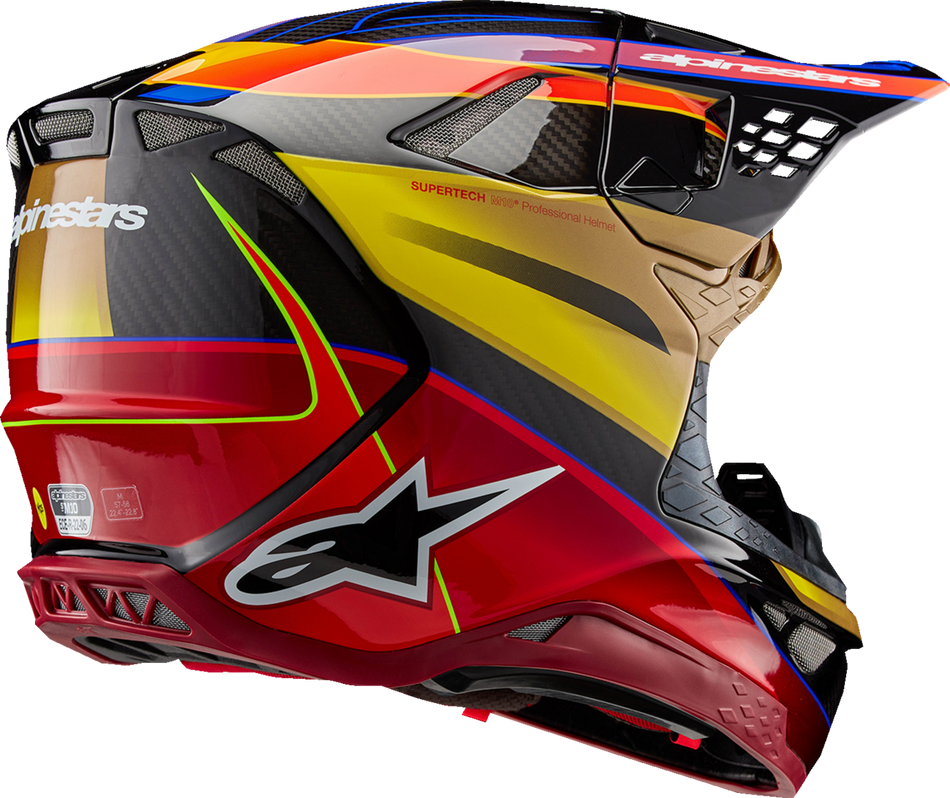 ALPINESTARS Supertech M10 Helm - Era - MIPS® - Glanzgold/Gelb/Riorot - XS 8301223-5938-XS