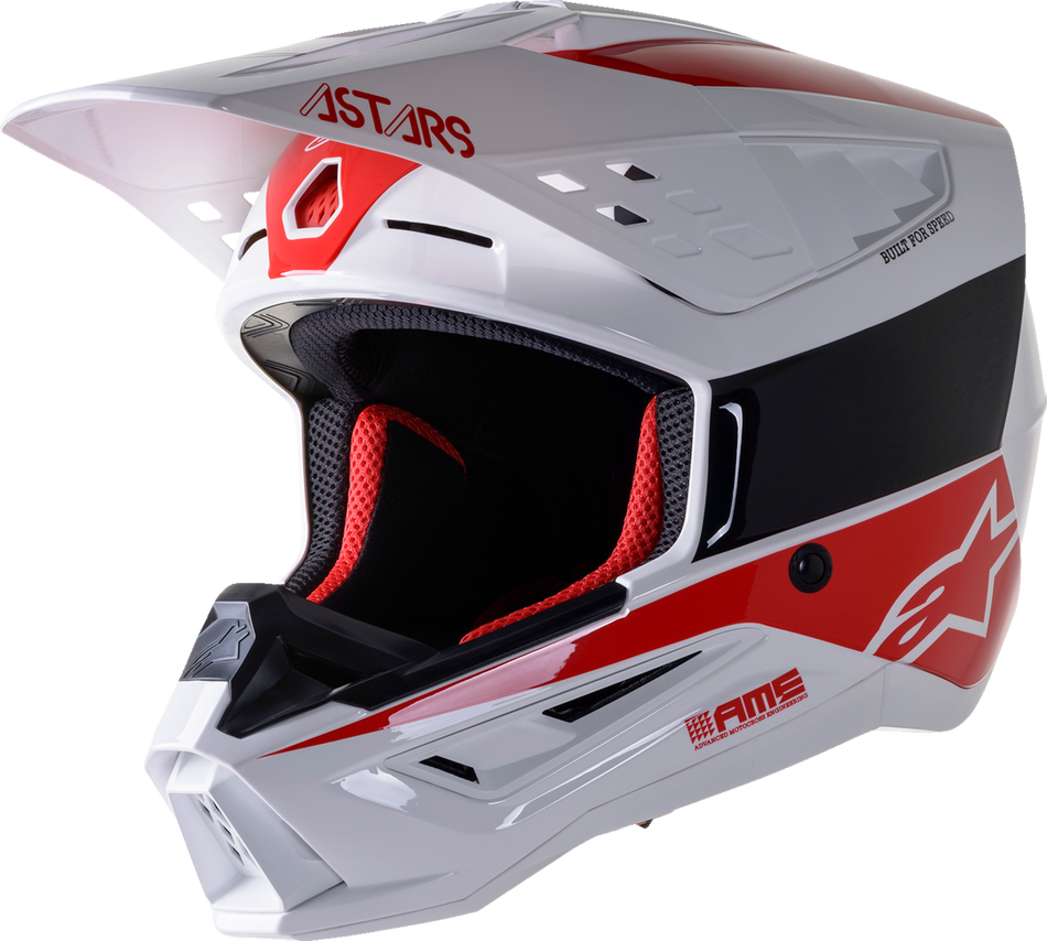 ALPINESTARS SM5 Helmet - Bond - White/Red - Large 8303522-2032-LG