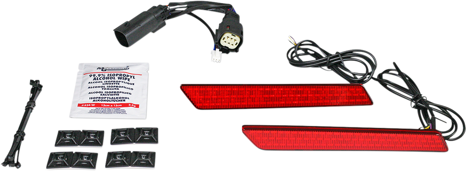 CUSTOM DYNAMICS Saddlebag Latch Lights - SS6 - Red CD-LATCH-SS6-R