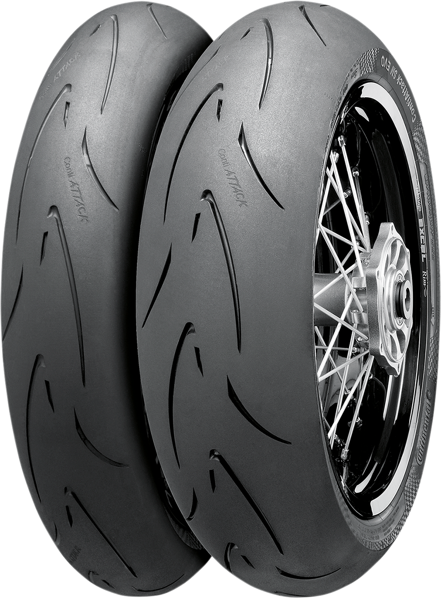 CONTINENTAL Tire - ContiAttack SM Evo - Front - 120/70R17 - 58H 02445730000