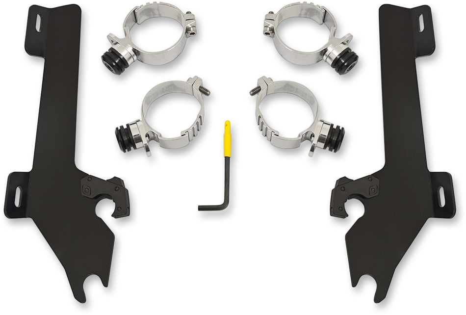 MEMPHIS SHADES Batwing Trigger Lock Mounting Kit - Kingpin - Black MEK1928