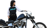 BILTWELL Camiseta raglán 1985 para mujer - Negro/Blanco - Mediana 8144-060-003 