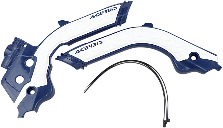 ACERBIS X-Grip Frame Guards - Blue/White 2733451006