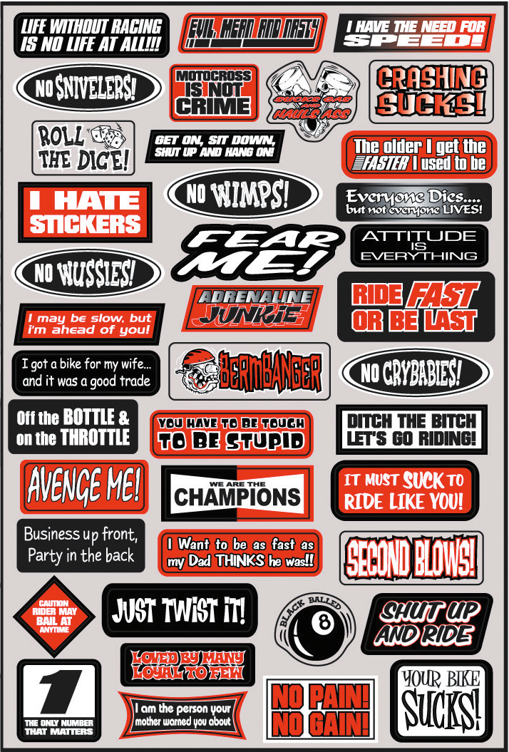 FACTORY EFFEX Decal Kit - Fun Phrases 07-68012