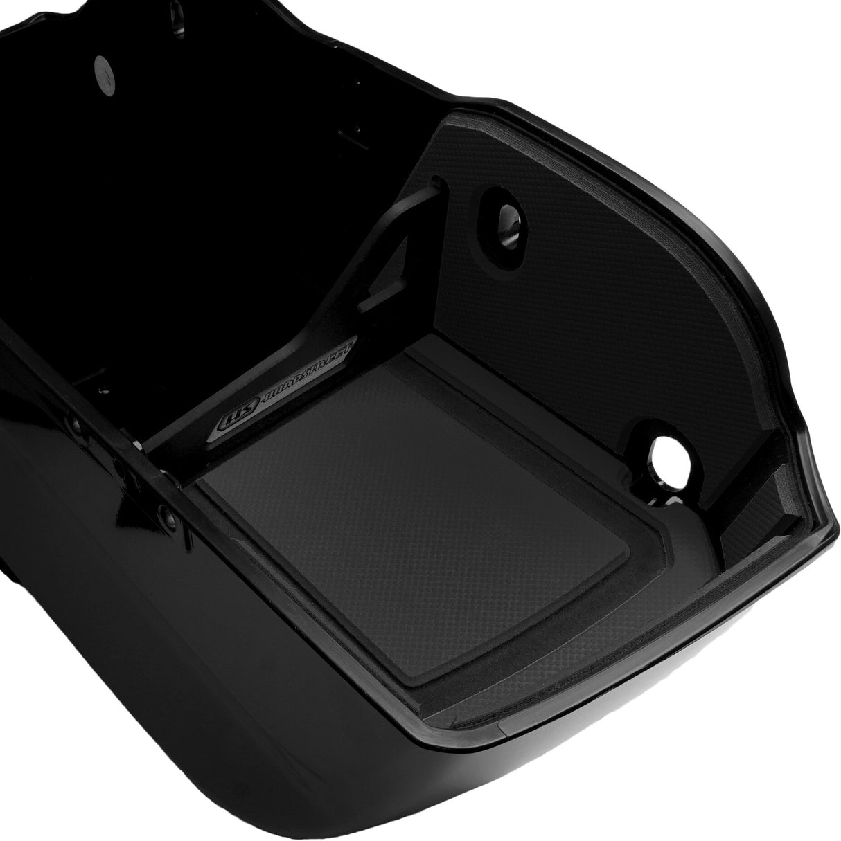 HARDSTREET 19-Up Ind Saddle Bag Shelf Set Flat Lid-Single Hinge Charcoal HSL-1035-SBSH-IN-BB