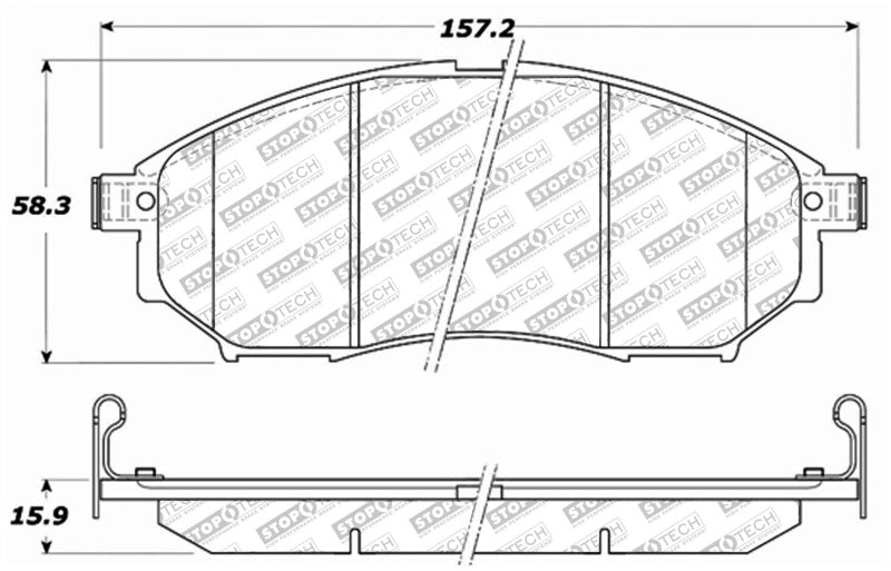 StopTech Street Select Brake Pads - Rear 305.0888