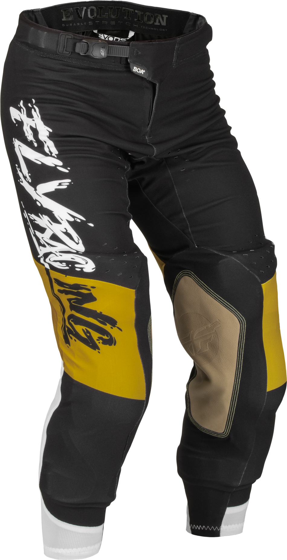 FLY RACING Evolution Dst L.E. Brazen Pants White/Gold/Black Sz 28 376-13428