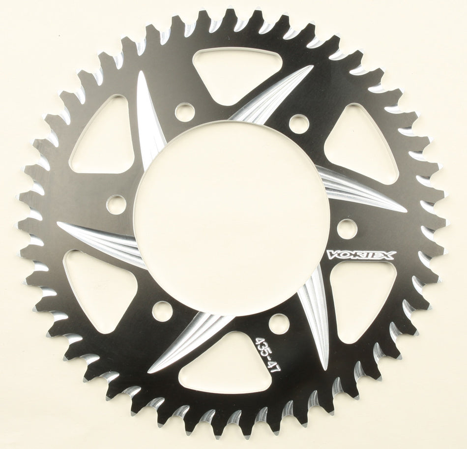 VORTEX Rear Cat5 Sprocket Aluminum 47t-520 Blk Kaw/Suz/Yam 435ZK-47