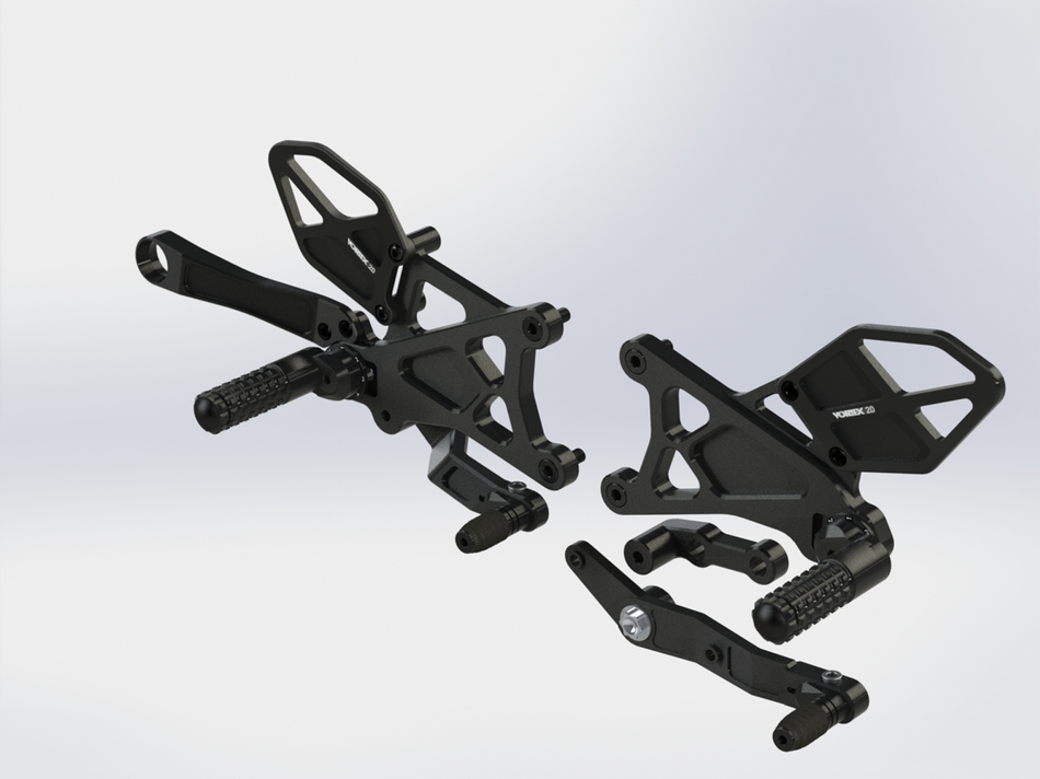 VORTEX Rear Set Complete Blk Yam RS671K