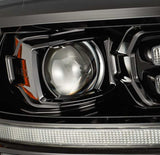 AlphaRex 09-18 Dodge Ram 2500HD LUXX LED Proj Headlights Plank Style Black w/Seq Signal/Smoked DRL 880520