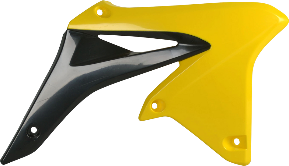 POLISPORT Radiator Cover - Black/ Yellow - RMZ 250 8413600003