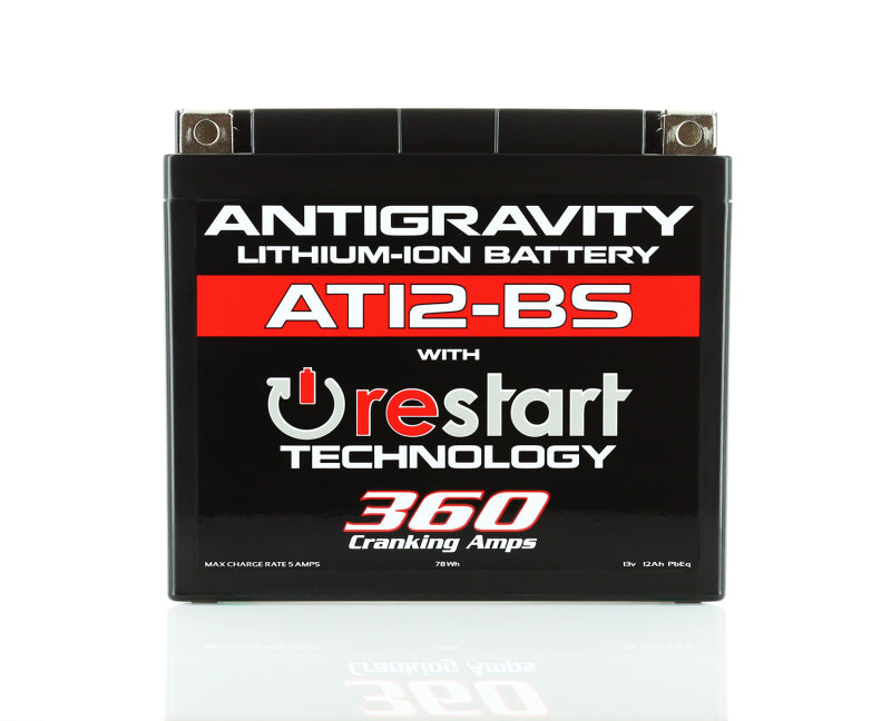 Antigravity YT12-BS Lithium Battery w/Re-Start AG-AT12BS-RS