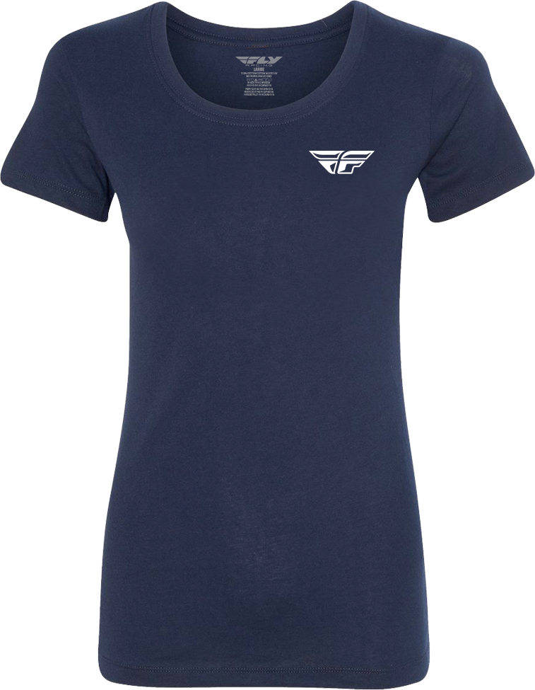 FLY RACING Women's Fly Pulse Tee Navy Lg 356-0088L