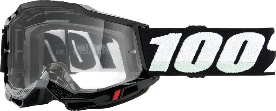 100% Accuri 2 Junior Goggle Black Clear Lens 50024-00010