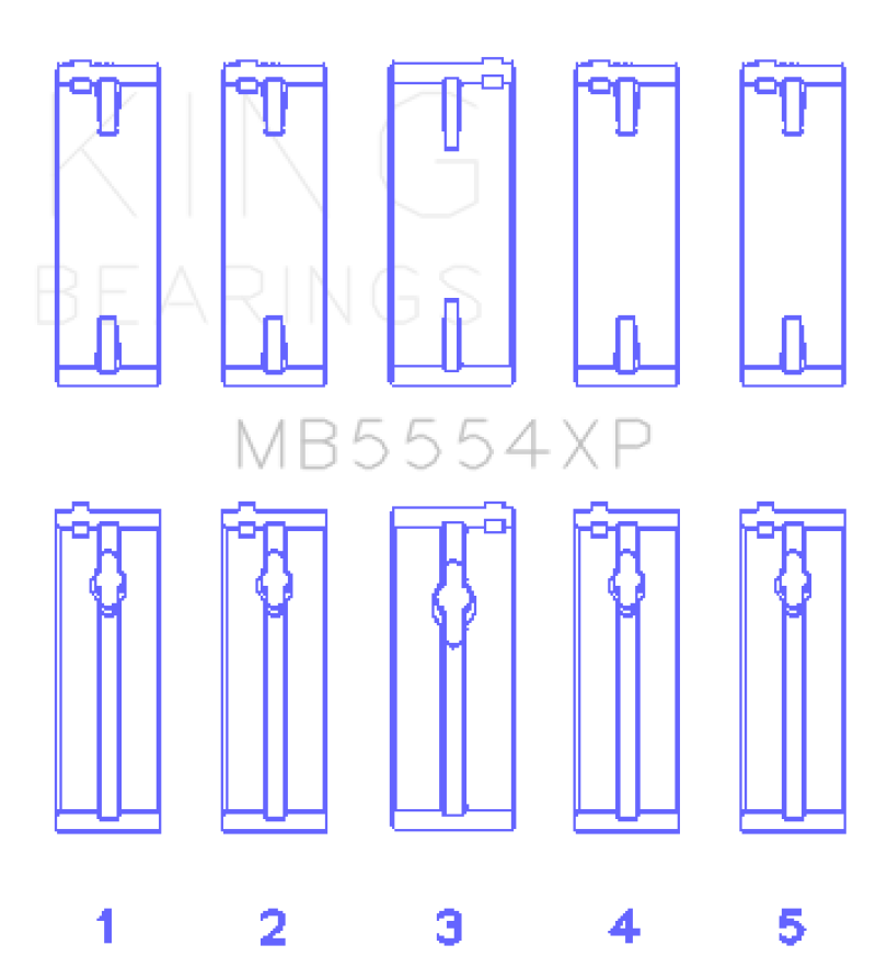 King Toyota 3SGTE (Size STD) Performance Main Bearing Set GMB5554XP