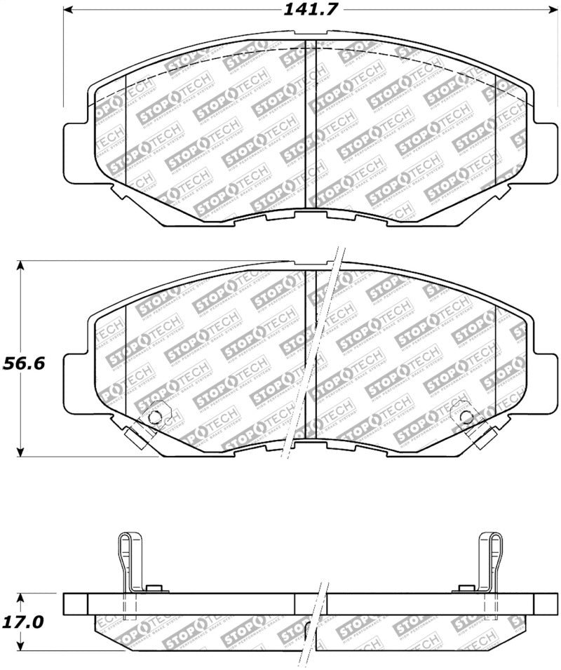 StopTech Street Select Brake Pads - Front 305.0914