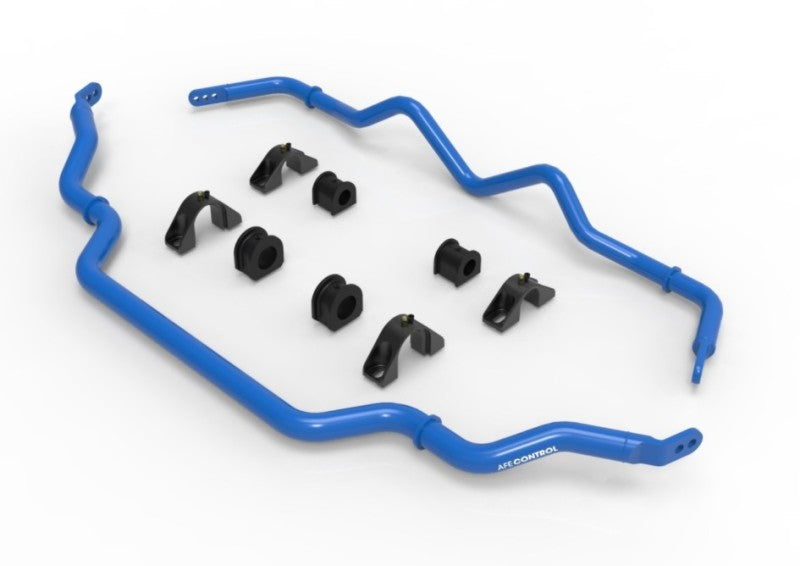 aFe 16-21 Infiniti Q50/Q60 3.0L (tt) Stabilisatorsatz vorne und hinten, blau, 440-711001-L