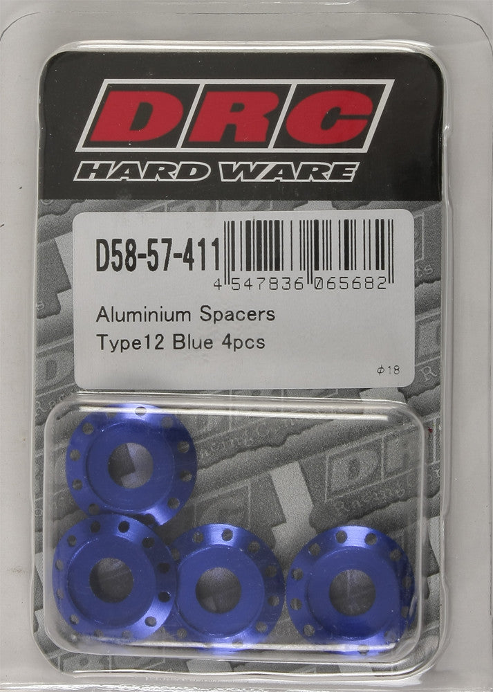 DRC Aluminium-Abstandshalter Typ 12 Blau M6x12mm 4/Pk D58-57-411