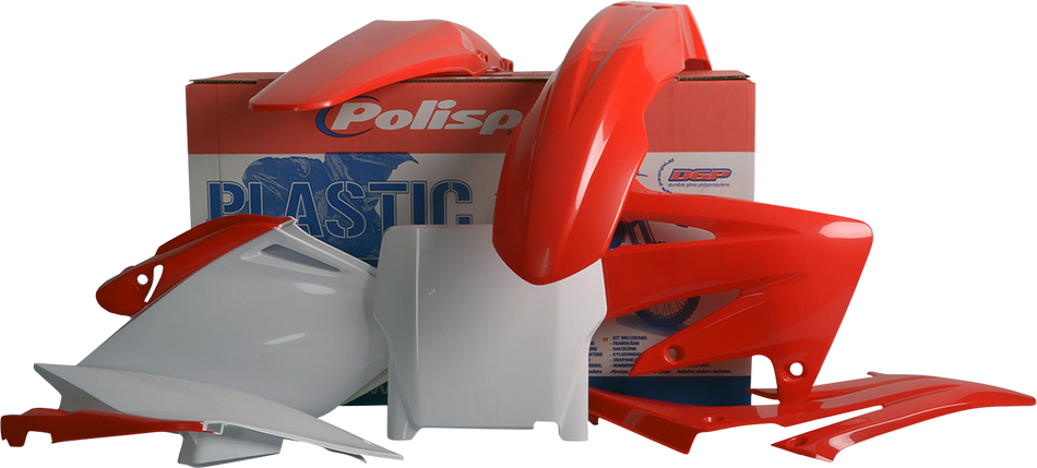 Kit de carrocería POLISPORT - Completo - OEM Rojo/Blanco - CRF 250R 90115