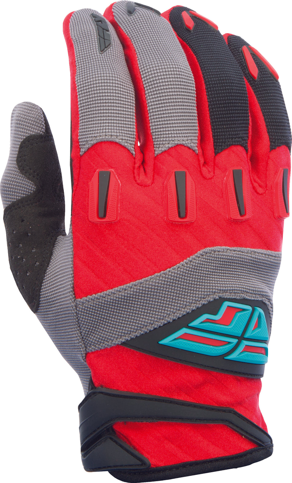 FLY RACING Youth F-16 Glove Red/Black /Grey/Hi-Vis Sz 1 Y3xs 370-91201