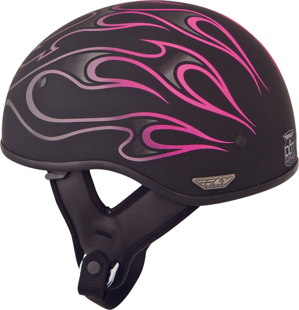 FLY RACING .357 Flame Half Helmet Matte Pink Md 73-8205-3