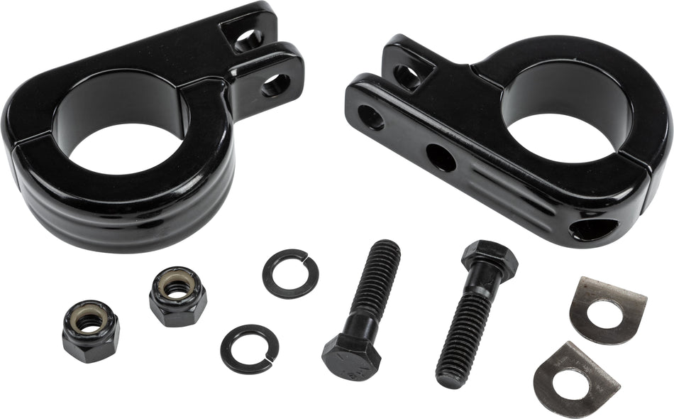 HARDDRIVE Footpeg Mount Clamps 1.5" Bar Black P77-6005GB