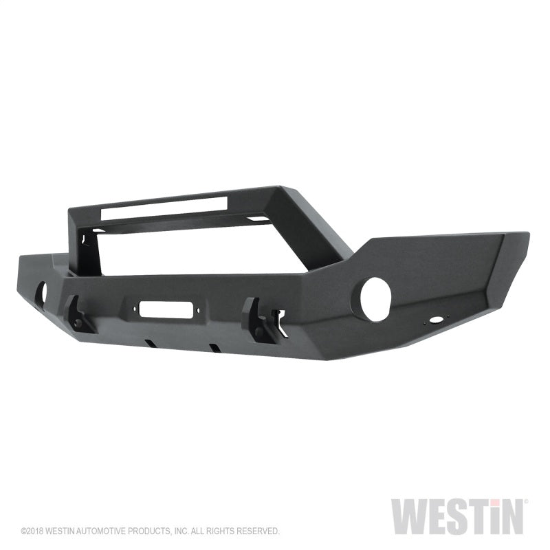 Westin 18-20 Jeep Wrangler WJ2 Full Width Front Bumper w/LED Light Bar Mount Textured Black 59-80125