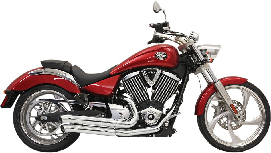 BASSANI XHAUST Pro-Street Exhaust - Chrome - Turnout 6V23D