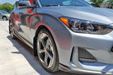 Rally Armor 19-21 Hyundai Veloster Turbo R-Spec Black UR Mud Flap w/ Red Logo MF58-UR-BLK/RD
