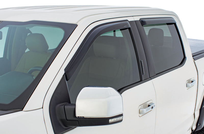 Stampede 2004-2014 Ford F-150 Extended Cab Pickup Tape-Onz Sidewind Deflector 4pc - Smoke 6160-2