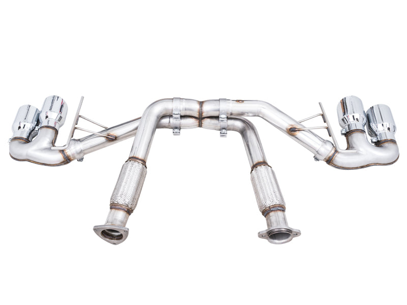AWE Tuning 2020 Chevrolet Corvette (C8) Track Edition Exhaust - Quad Chrome Silver Tips 3020-42080