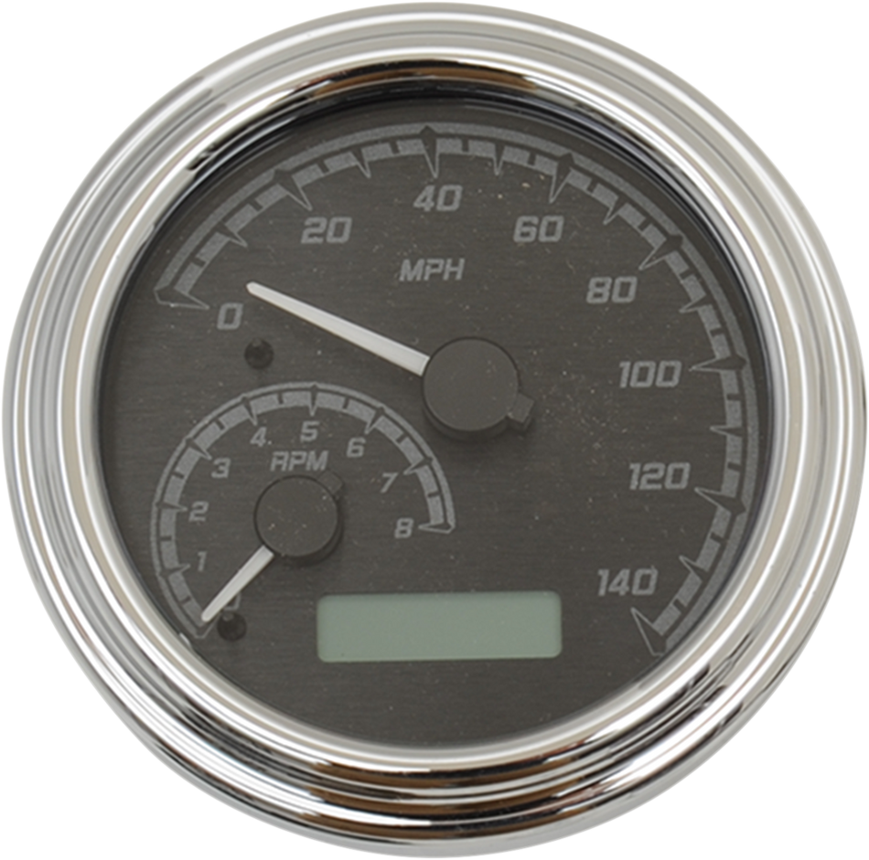 DAKOTA DIGITAL MXV Series Fatbob Analog/Digital Gauge System - Black/Gray/Chrome MVX-2004-KG-C