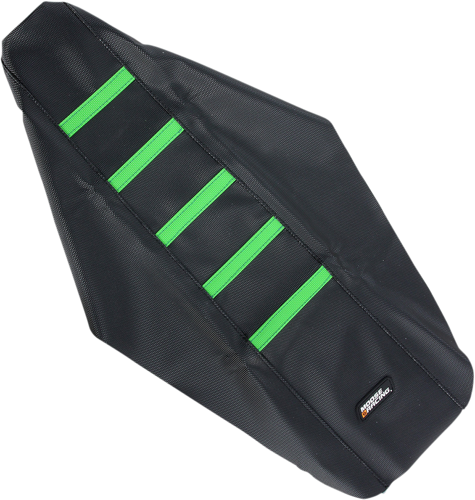 MOOSE RACING Ribbed Seat Cover - Black Cover/Green Ribs - Kawasaki KX12503-334RT