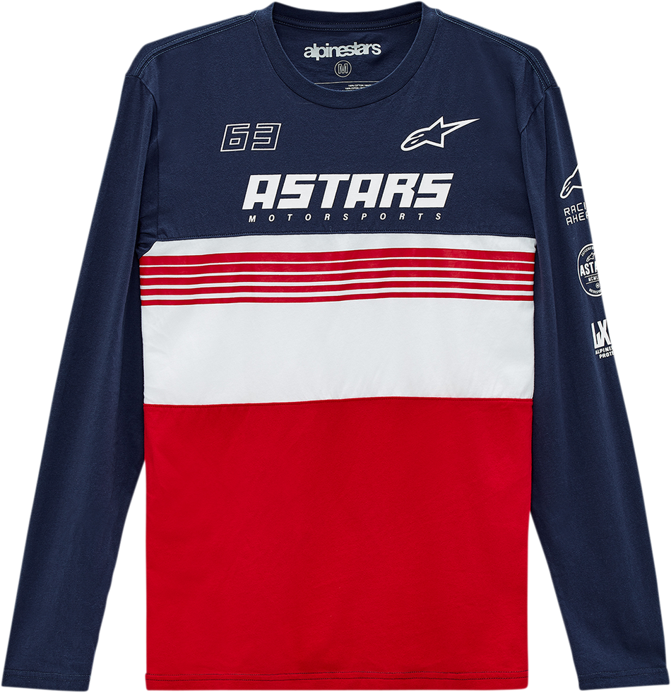 ALPINESTARS Turbo Long-Sleeve T-Shirt - Navy/Red - 2XL 12137111170302X