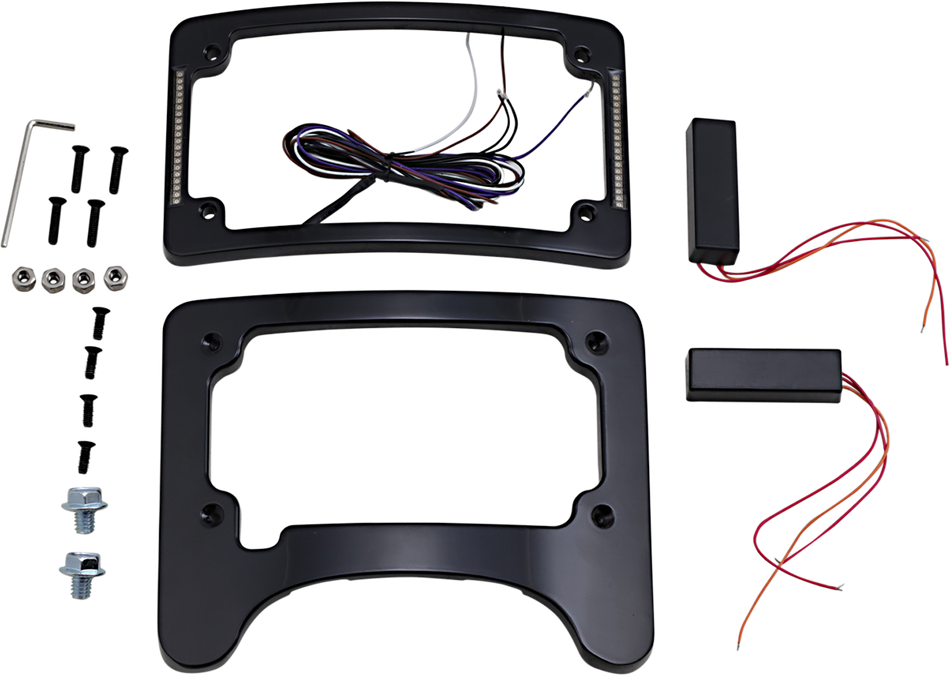 CUSTOM DYNAMICS Turn Signal Eliminator/Illuminated Tri-Frame - Gloss Black TS-ELIM-06HW-B