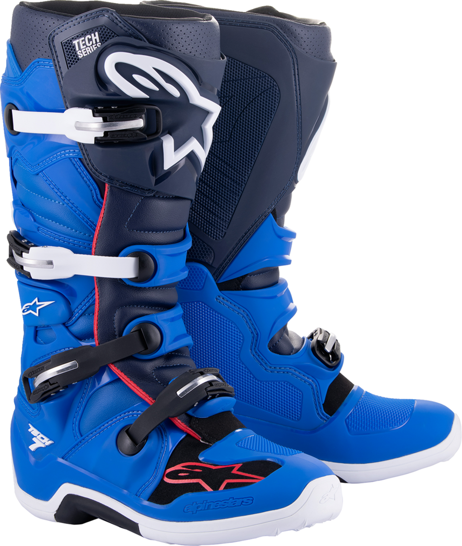 Botas ALPINESTARS Tech 7 - Azul/Rojo/Azul marino - US 7 2012014-7058-7