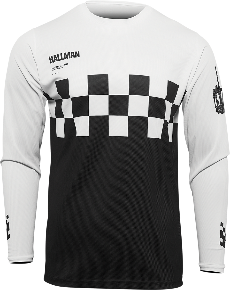 THOR Hallman Differ Cheq Jersey - Black/White - Small 2910-6582