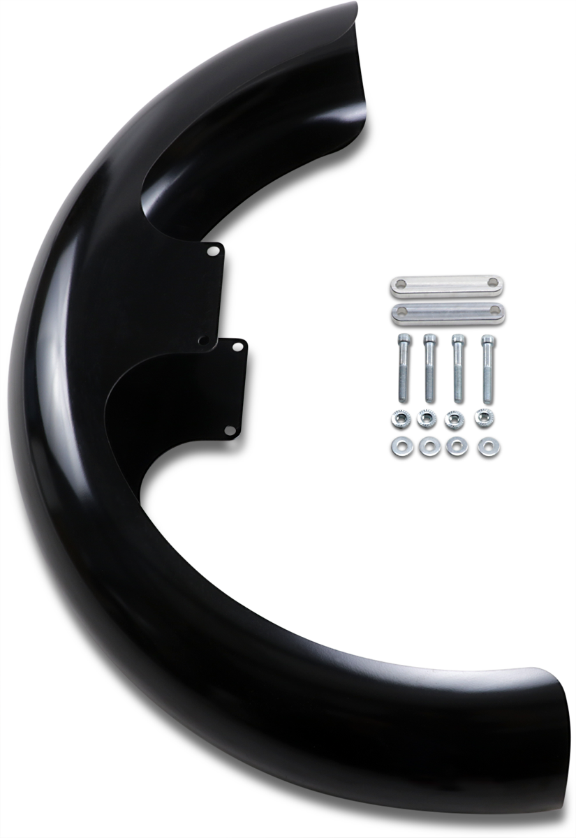 KLOCK WERKS Wrapper Front Fender Kit - Black - Steel - 21" KWF-02-0518