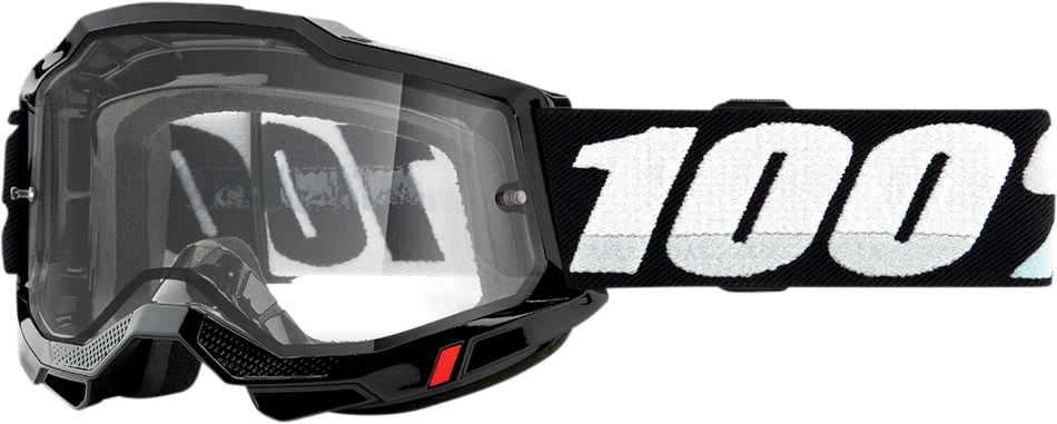 100% Accuri 2 Enduro Goggles - Black - Clear 50015-00001