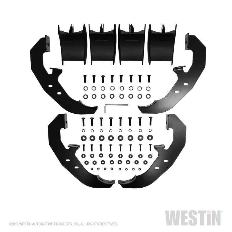 Westin 19-20 Chevrolet Silverado / GMC Sierra 1500 Reg Cab PRO TRAXX 4 Oval Nerf Step Bars - Black 21-24115