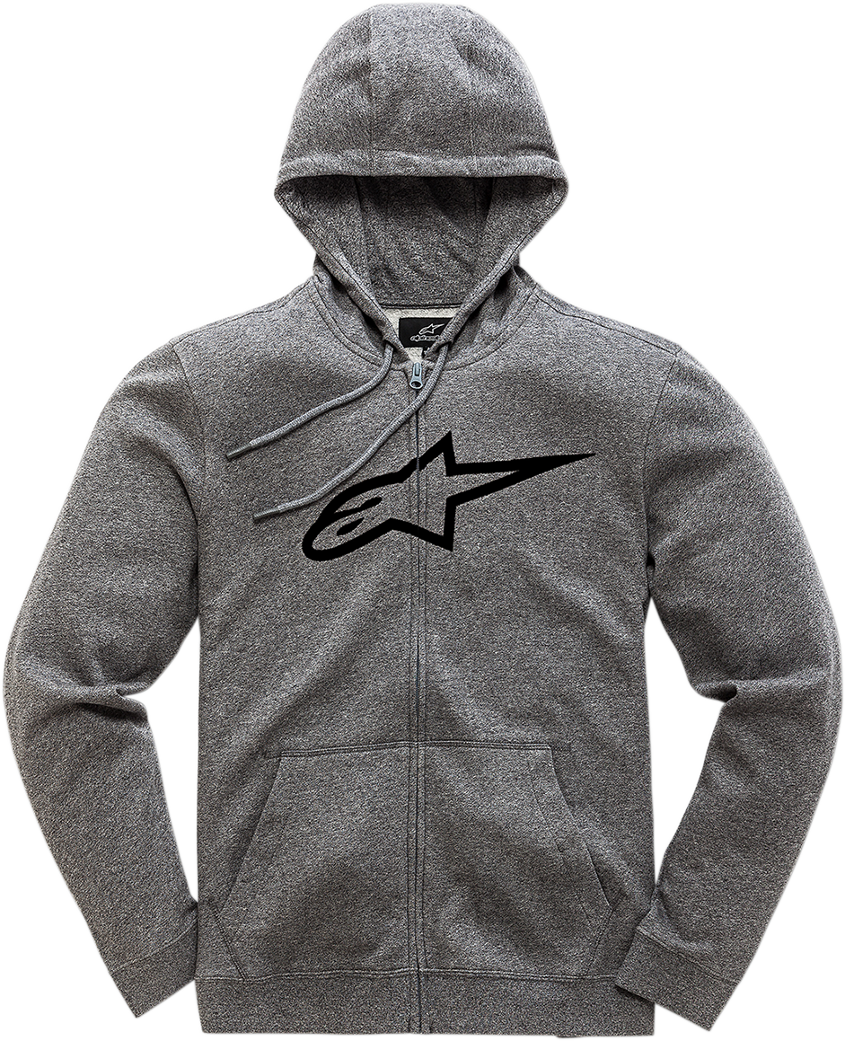 Sudadera con capucha y cremallera ALPINESTARS Ageless 2 - Gris jaspeado/Negro - XL 1038530521126XL 